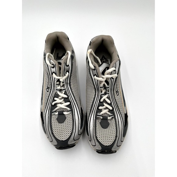 LA Gear LA1253EM Mario Mens 9 Running Shoes Gray Silver Lace Up Athletic Sneaker - Picture 6 of 9